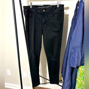 American Eagle Outfitters Black Ankle Jeans